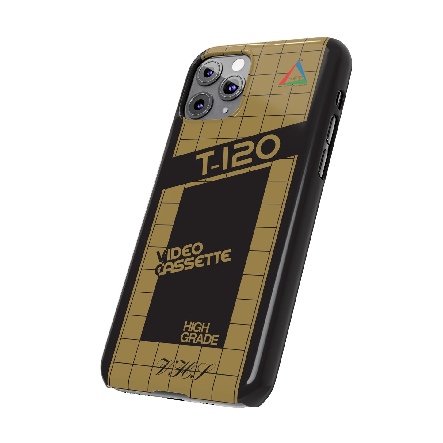 VHS Visions - retro ESC T-120 VHS tape inspired slim iPhone cases