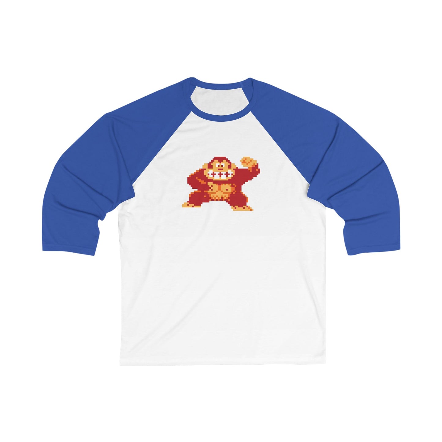 8-bit Legends: DonkeyKong unisex 3/4 sleeve baseball t-shirt