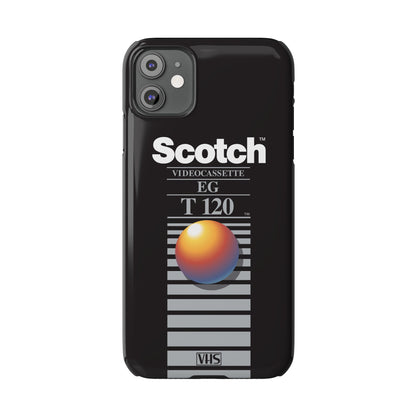 VHS Visions - retro Scotch EG T120 VHS tape inspired slim iPhone cases