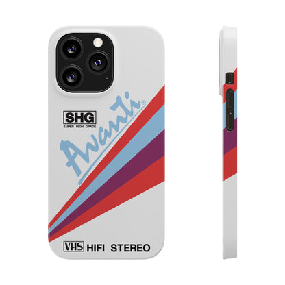 VHS Visions - retro Avanti SHG VHS tape inspired slim iPhone cases
