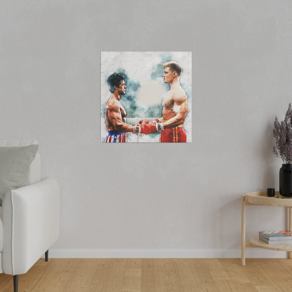 Rocky vs Drago "Standoff" matte canvas, stretched, 0.75" d, multiple sizes