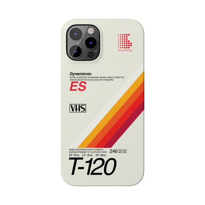 VHS Visions - retro Sony ES T-120 VHS tape inspired slim iPhone cases