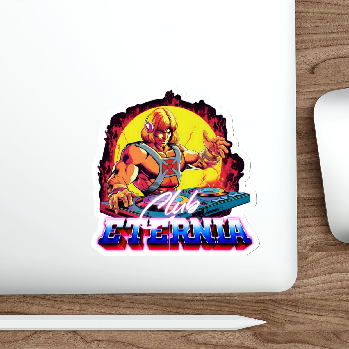 He-Man Masters of the Universe inspired "Club Eternia" die-cut vinyl stickers - Rerun Designs