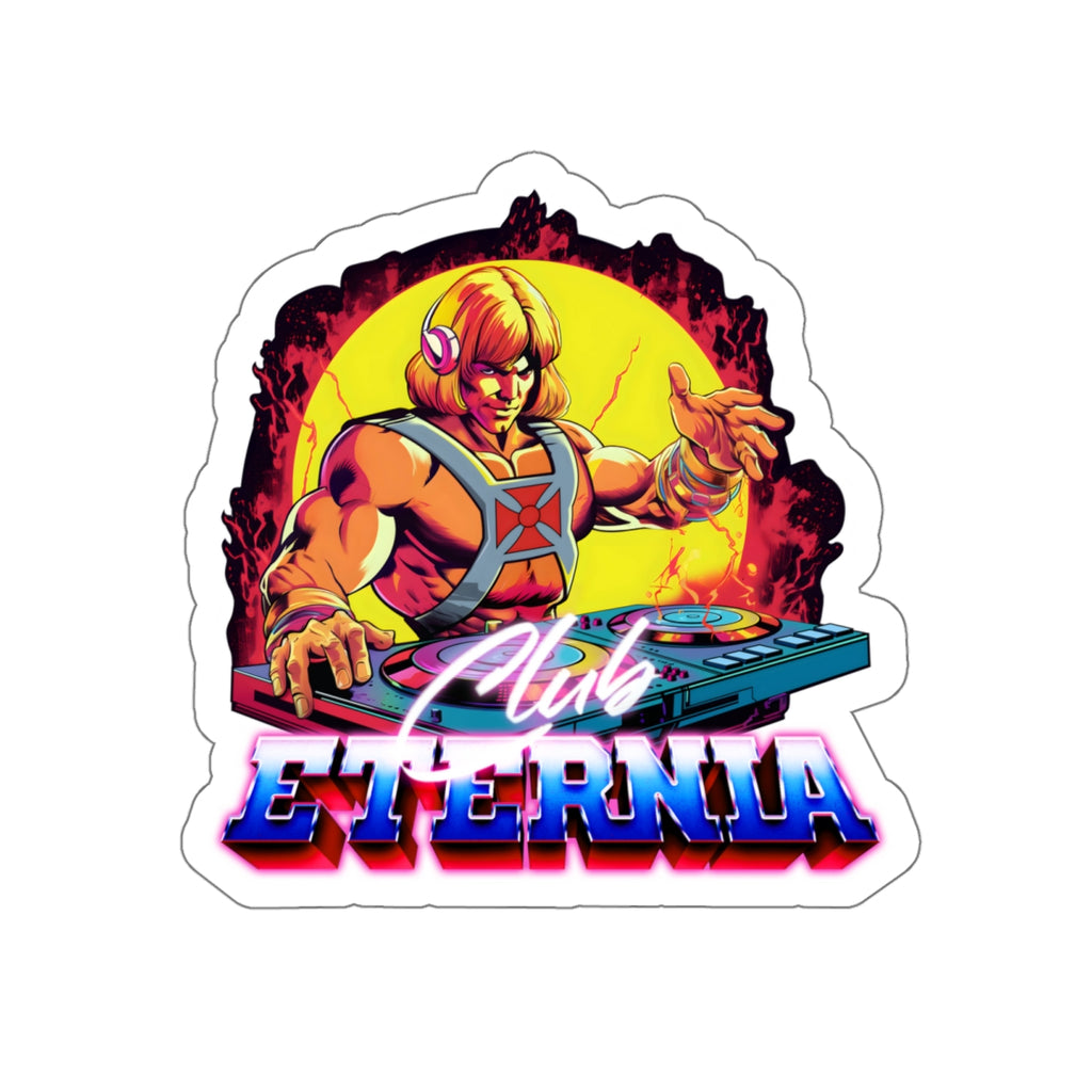 He-Man Masters of the Universe inspired "Club Eternia" die-cut vinyl stickers - Rerun Designs