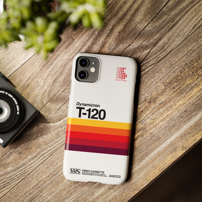 VHS Visions - retro Sony Dynamicron T120 VHS tape inspired slim iPhone cases