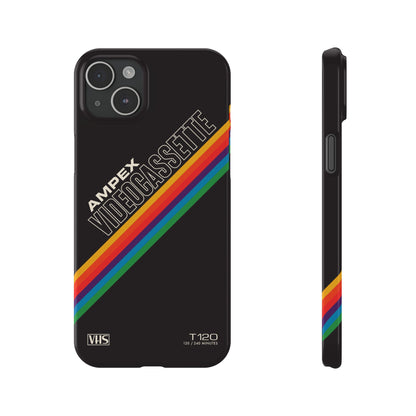 VHS Visions - retro AMPEX T-120 VHS tape inspired slim iPhone cases