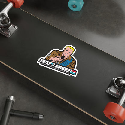 GI Joe Duke "You're A Dumbass" die-cut stickers