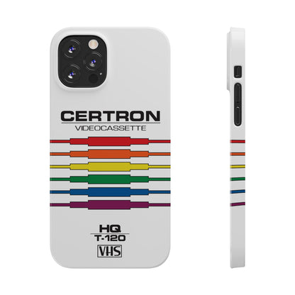 VHS Visions - retro Certron HQ T-120 VHS tape inspired slim iPhone cases