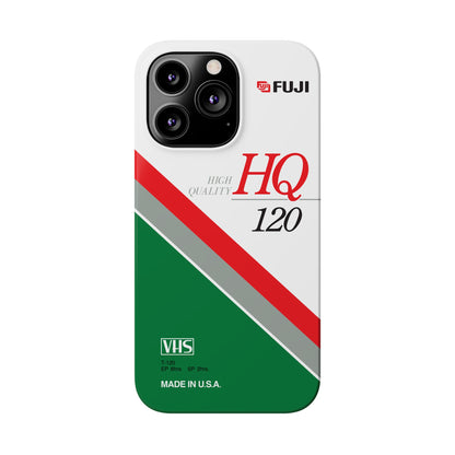 VHS Visions - retro Fuji HQ 120 VHS tape inspired slim iPhone cases