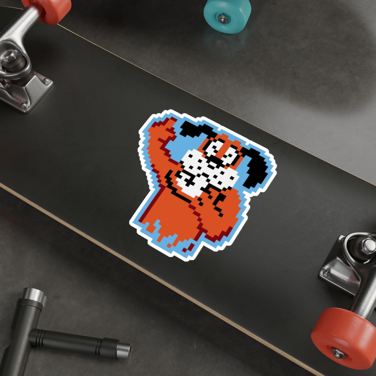 8-bit Legends: Duck Hunt "Flipping the Bird" die-cut stickers