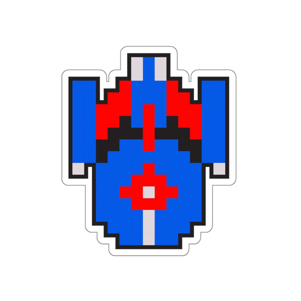 8-bit Legends: Galaga Enterprise die-cut stickers - Rerun Designs