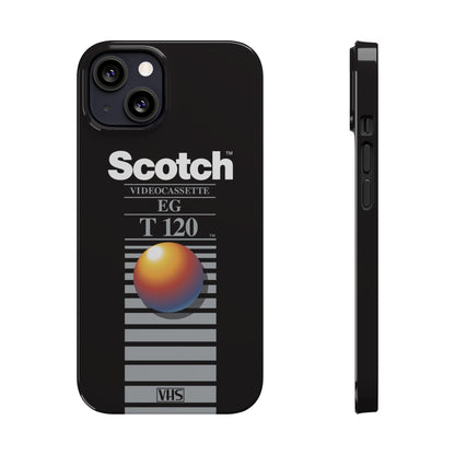 VHS Visions - retro Scotch EG T120 VHS tape inspired slim iPhone cases