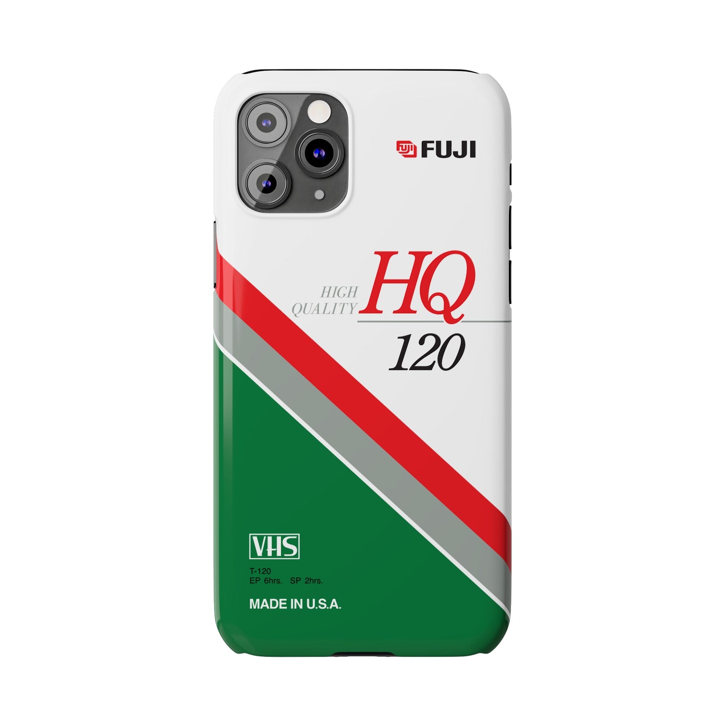 VHS Visions - retro Fuji HQ 120 VHS tape inspired slim iPhone cases