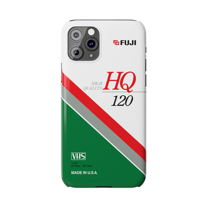 VHS Visions - retro Fuji HQ 120 VHS tape inspired slim iPhone cases
