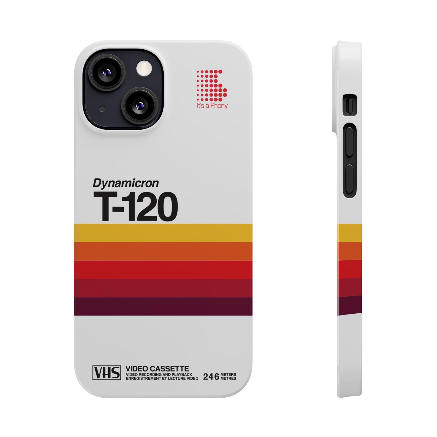 VHS Visions - retro Sony Dynamicron T120 VHS tape inspired slim iPhone cases