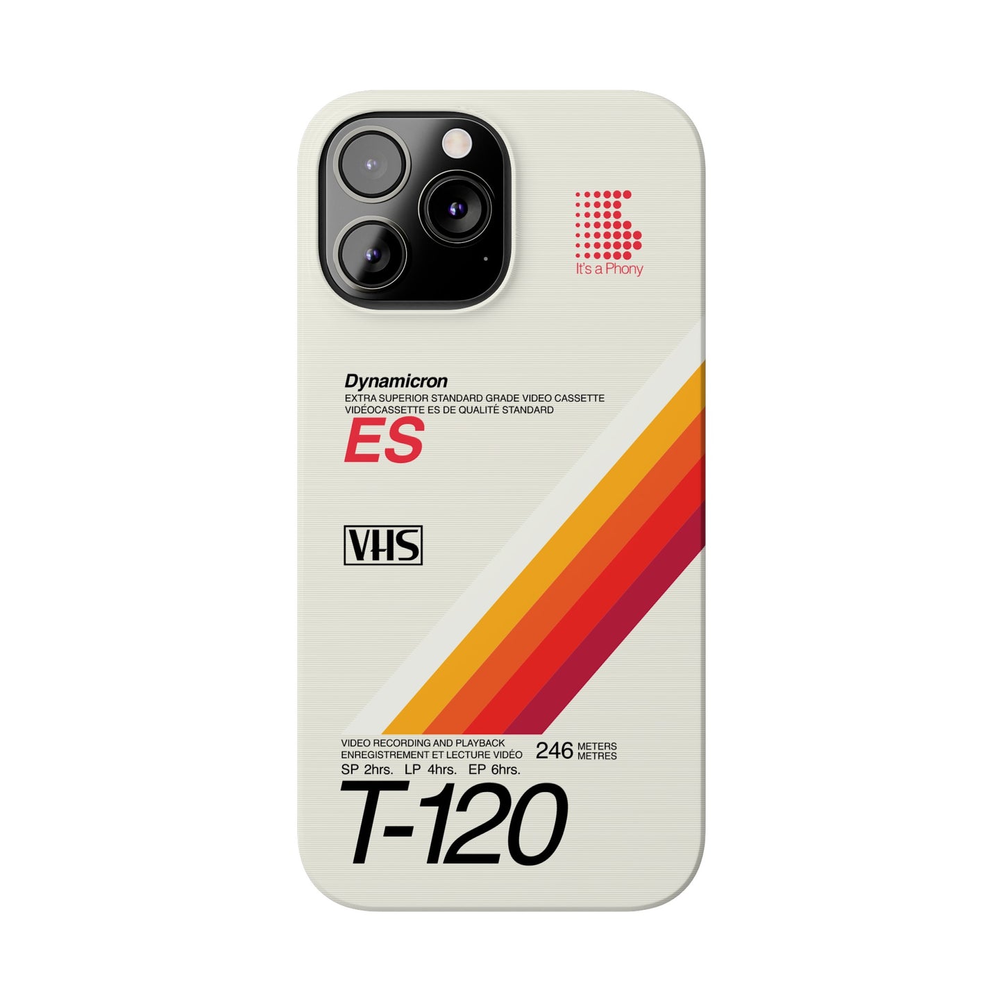 VHS Visions - retro Sony ES T-120 VHS tape inspired slim iPhone cases