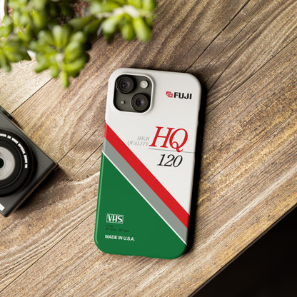 VHS Visions - retro Fuji HQ 120 VHS tape inspired slim iPhone cases