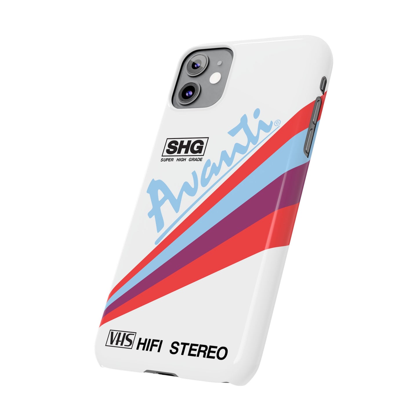 VHS Visions - retro Avanti SHG VHS tape inspired slim iPhone cases