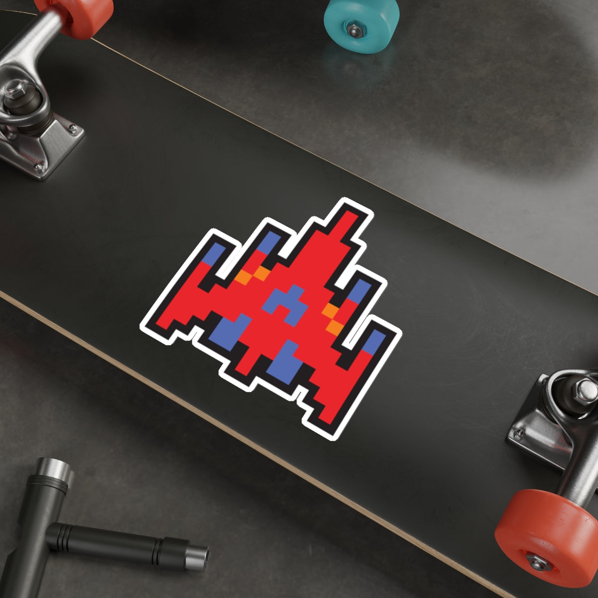 8-bit Legends: Galaga Red Fighter die-cut stickers