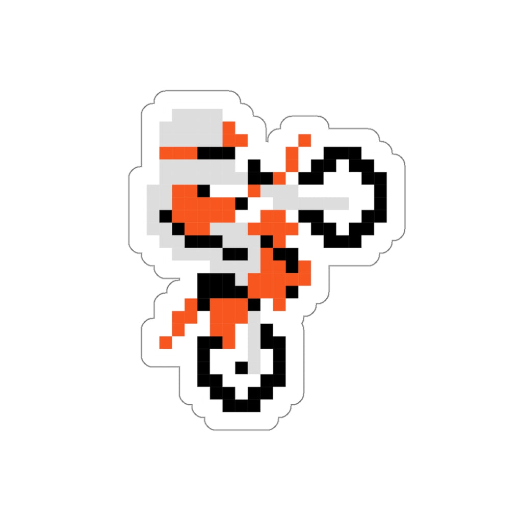 8-bit Legends: Excitebike die-cut stickers