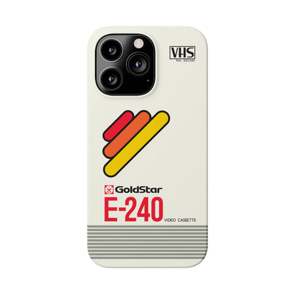 VHS Visions - retro Goldstar E-240 VHS tape inspired slim iPhone cases