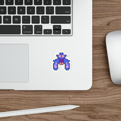 8-bit Legends: Galaga Purple Boss die-cut stickers