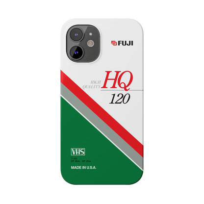 VHS Visions - retro Fuji HQ 120 VHS tape inspired slim iPhone cases