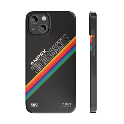 VHS Visions - retro AMPEX T-120 VHS tape inspired slim iPhone cases