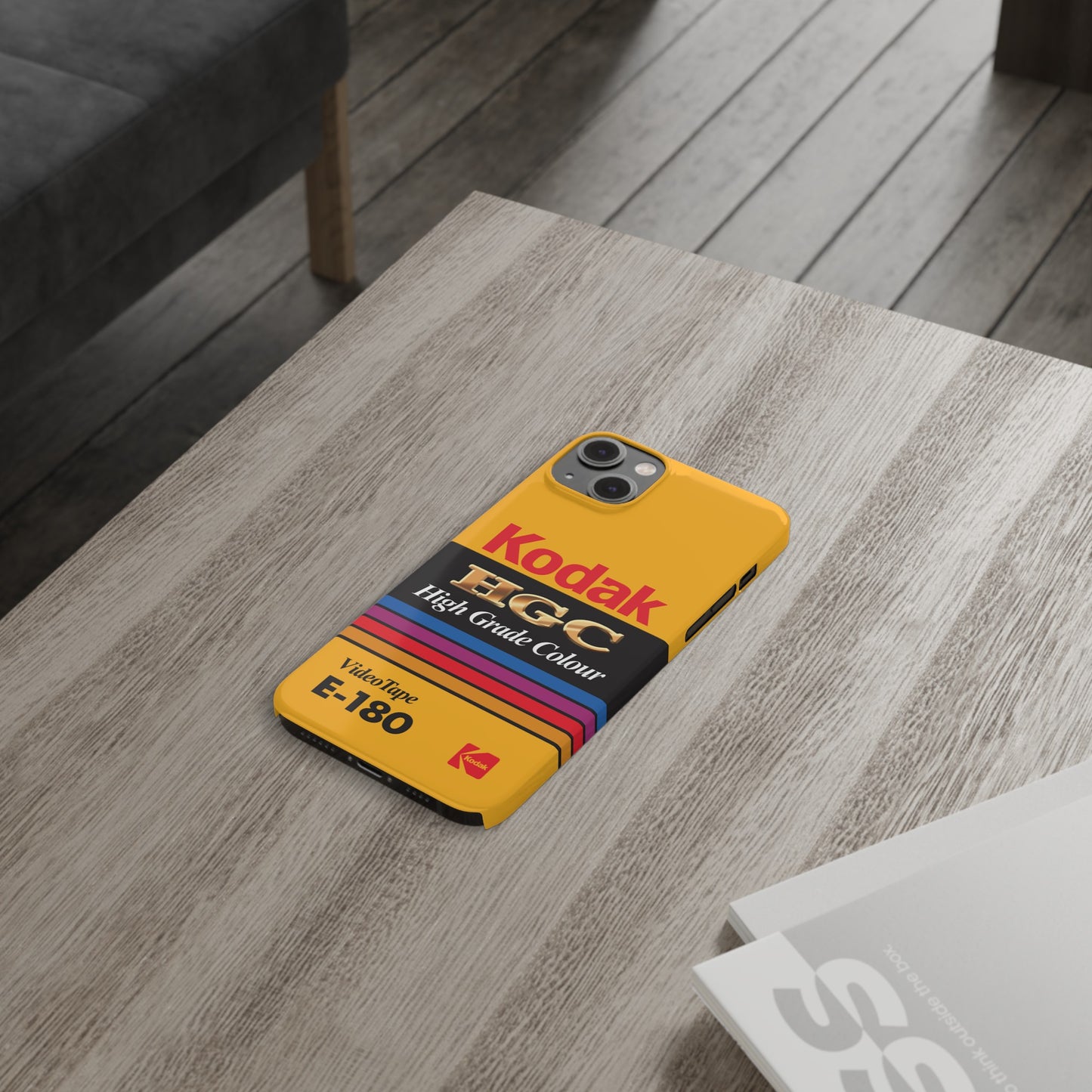 VHS Visions - retro Kodak HGC High Grade Colour E-180 VHS tape inspired slim iPhone cases