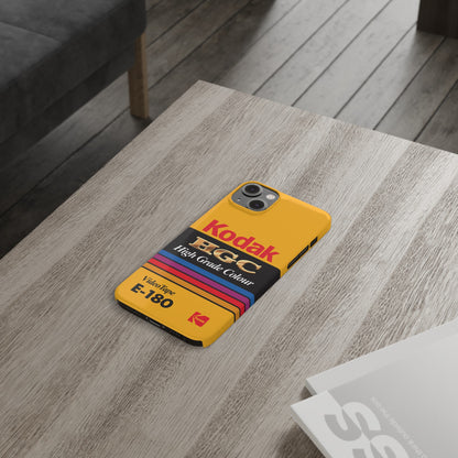 VHS Visions - retro Kodak HGC High Grade Colour E-180 VHS tape inspired slim iPhone cases