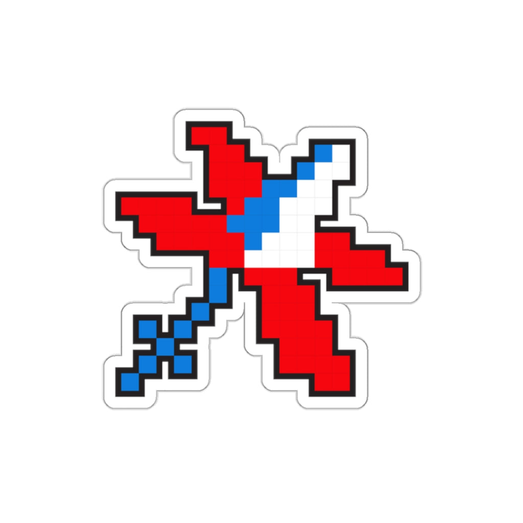 8-bit Legends: Galaga Satellite die-cut stickers - Rerun Designs