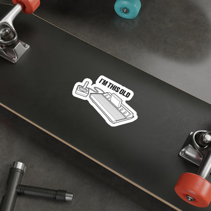 I'm this old - retro gaming console vinyl die cut sticker