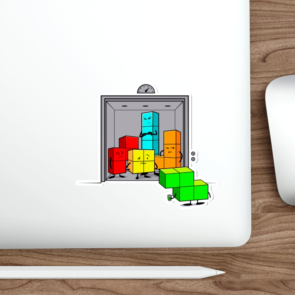 NES Tetris inspired "You Don't Fit In" die-cut stickers - Rerun Designs