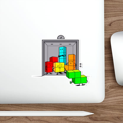 NES Tetris inspired "You Don't Fit In" die-cut stickers - Rerun Designs