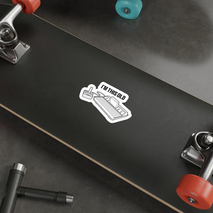 I'm this old - retro gaming console vinyl die cut sticker