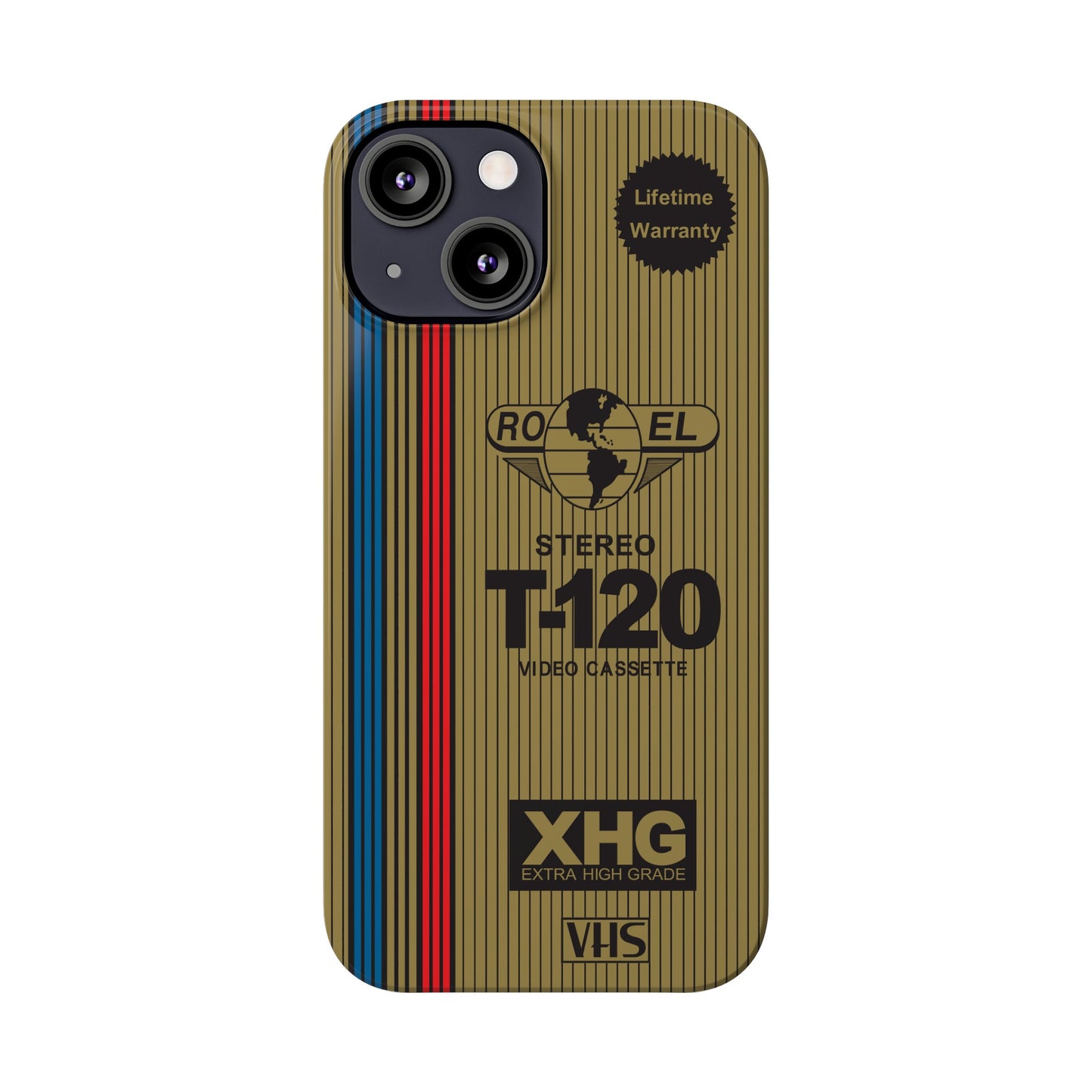 VHS Visions - retro RO EL stereo T-120 VHS tape inspired slim iPhone cases