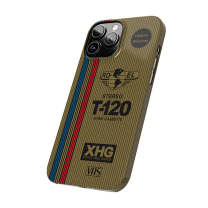 VHS Visions - retro RO EL stereo T-120 VHS tape inspired slim iPhone cases