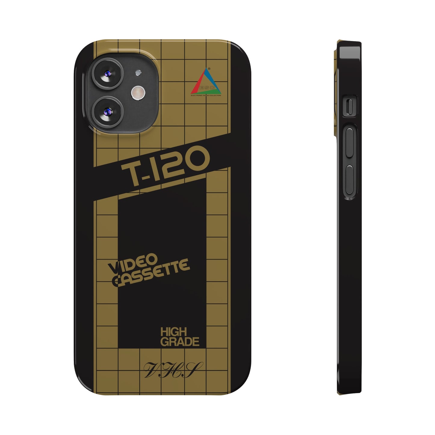 VHS Visions - retro ESC T-120 VHS tape inspired slim iPhone cases