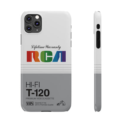 VHS Visions - retro RCA HI FI T-120 VHS tape inspired slim iPhone cases