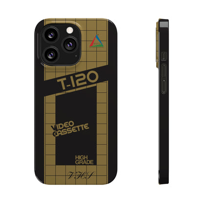VHS Visions - retro ESC T-120 VHS tape inspired slim iPhone cases