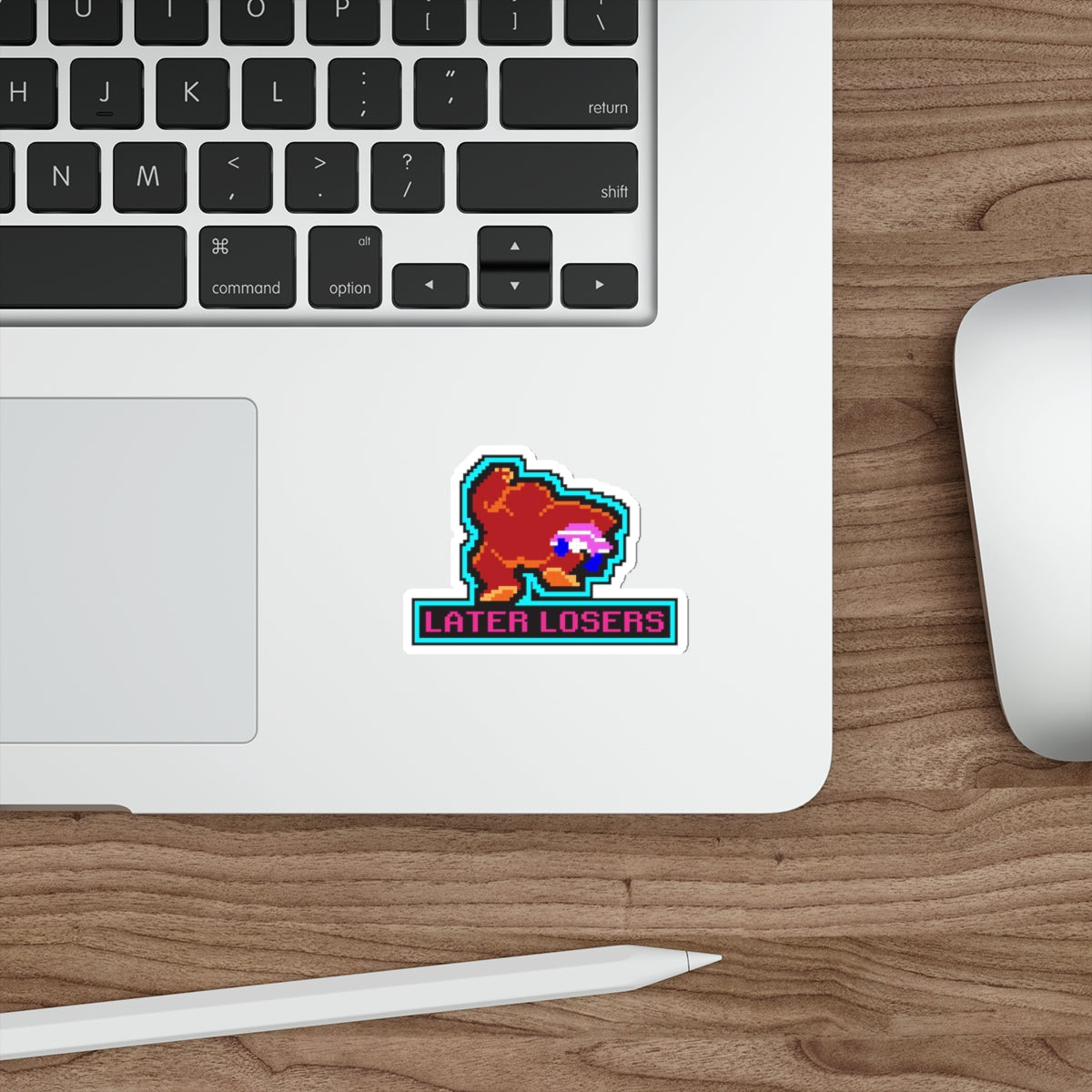 8-bit Legends: DonkeyKong "LATER LOSERS" die-cut stickers - Rerun Designs