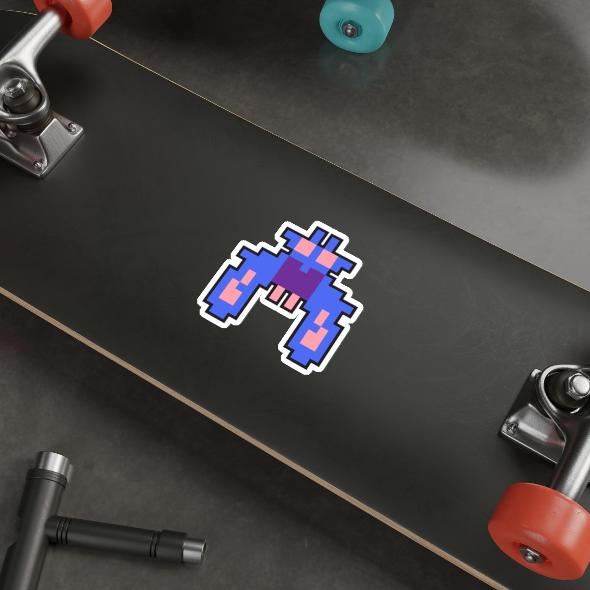 8-bit Legends: Galaga Purple Boss die-cut stickers