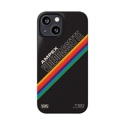 VHS Visions - retro AMPEX T-120 VHS tape inspired slim iPhone cases