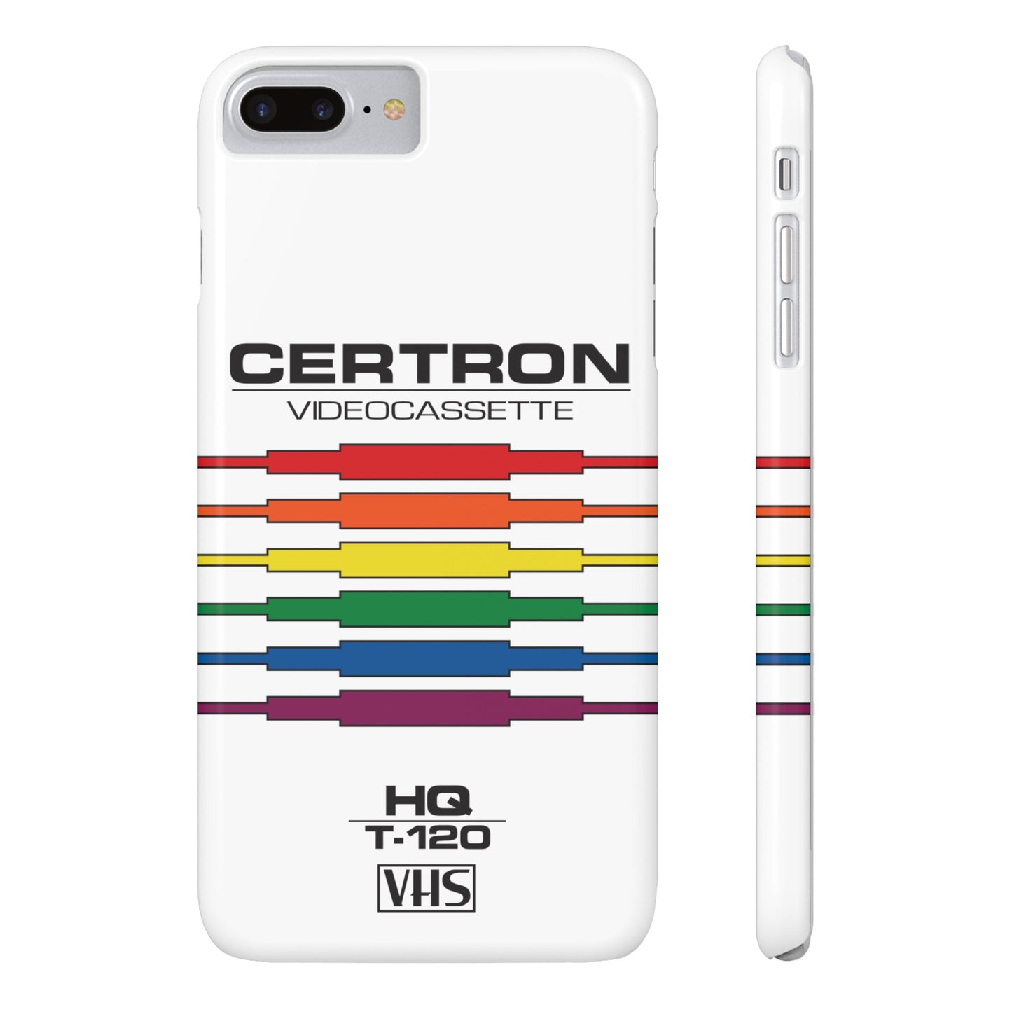 VHS Visions - retro Certron HQ T-120 VHS tape inspired slim iPhone cases