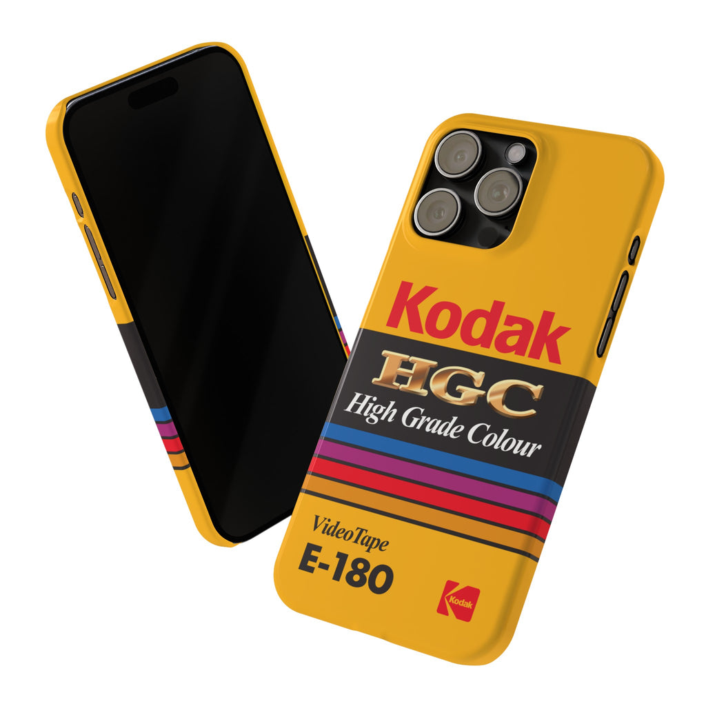 VHS Visions - retro Kodak HGC High Grade Colour E-180 VHS tape inspired slim iPhone cases