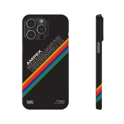 VHS Visions - retro AMPEX T-120 VHS tape inspired slim iPhone cases