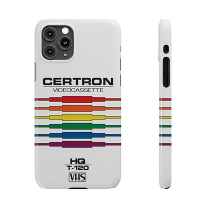VHS Visions - retro Certron HQ T-120 VHS tape inspired slim iPhone cases