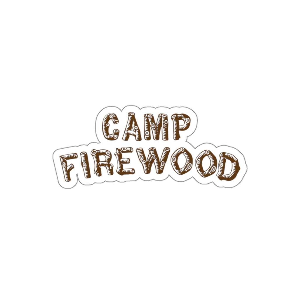 Wet Hot American Summer movie inspired Camp Firewood summer camp vinyl die cut stickers - Rerun Designs