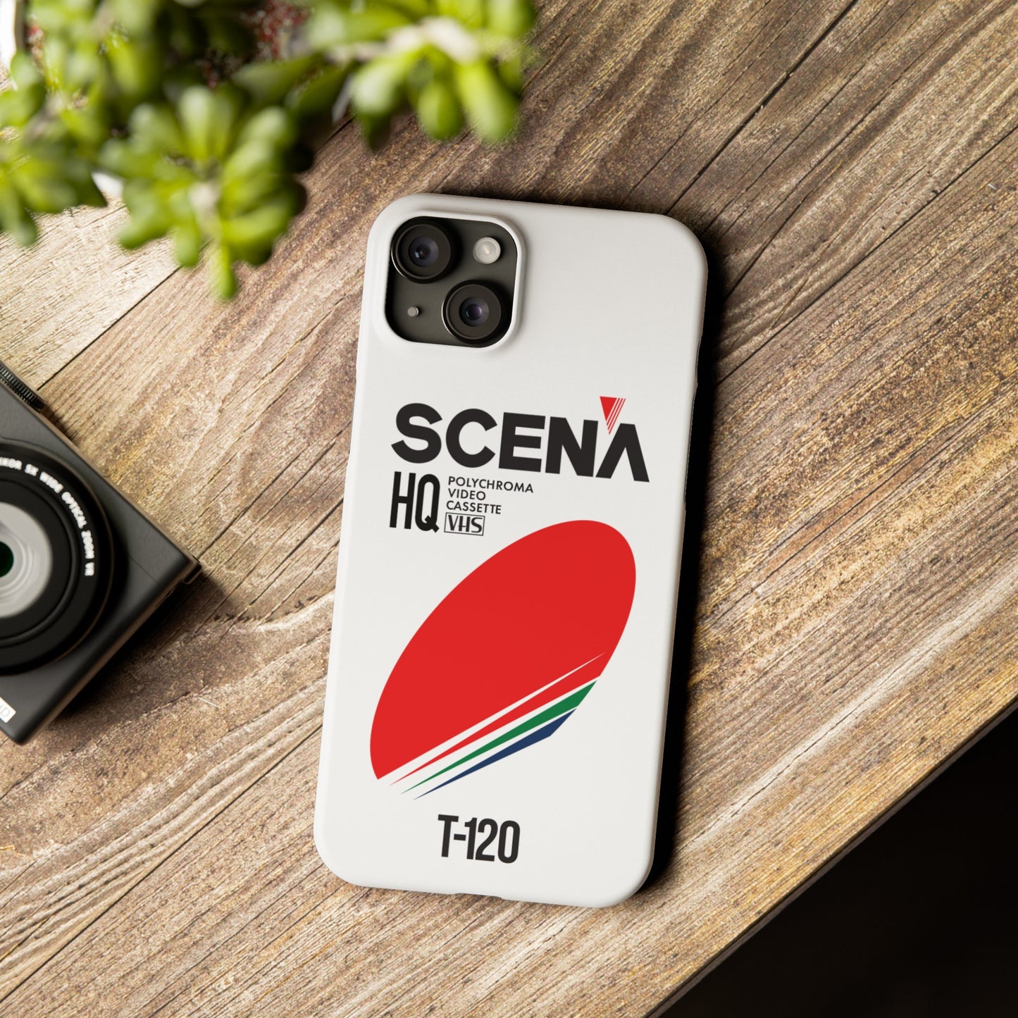 VHS Visions - retro Scena HQ T-120 VHS tape inspired slim iPhone cases