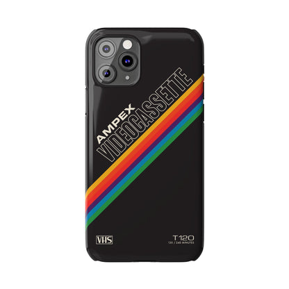 VHS Visions - retro AMPEX T-120 VHS tape inspired slim iPhone cases
